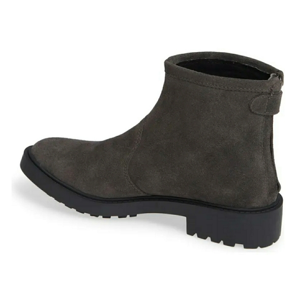 Vintage Inspired Linea Paolo Grey Suede Booties - Picture 3 of 4